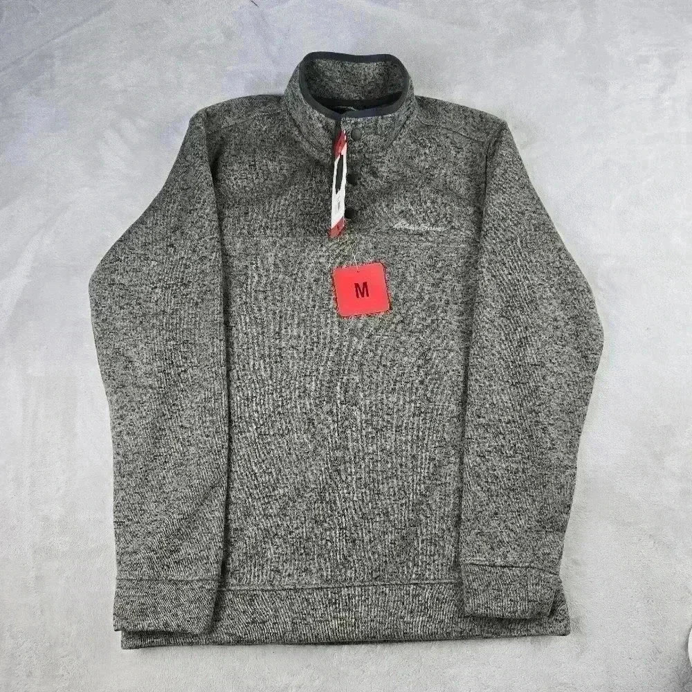 MEN'S EDDIE BAUER RADIATOR FLEECE SNAP FRONT PULLOVER SZ Med